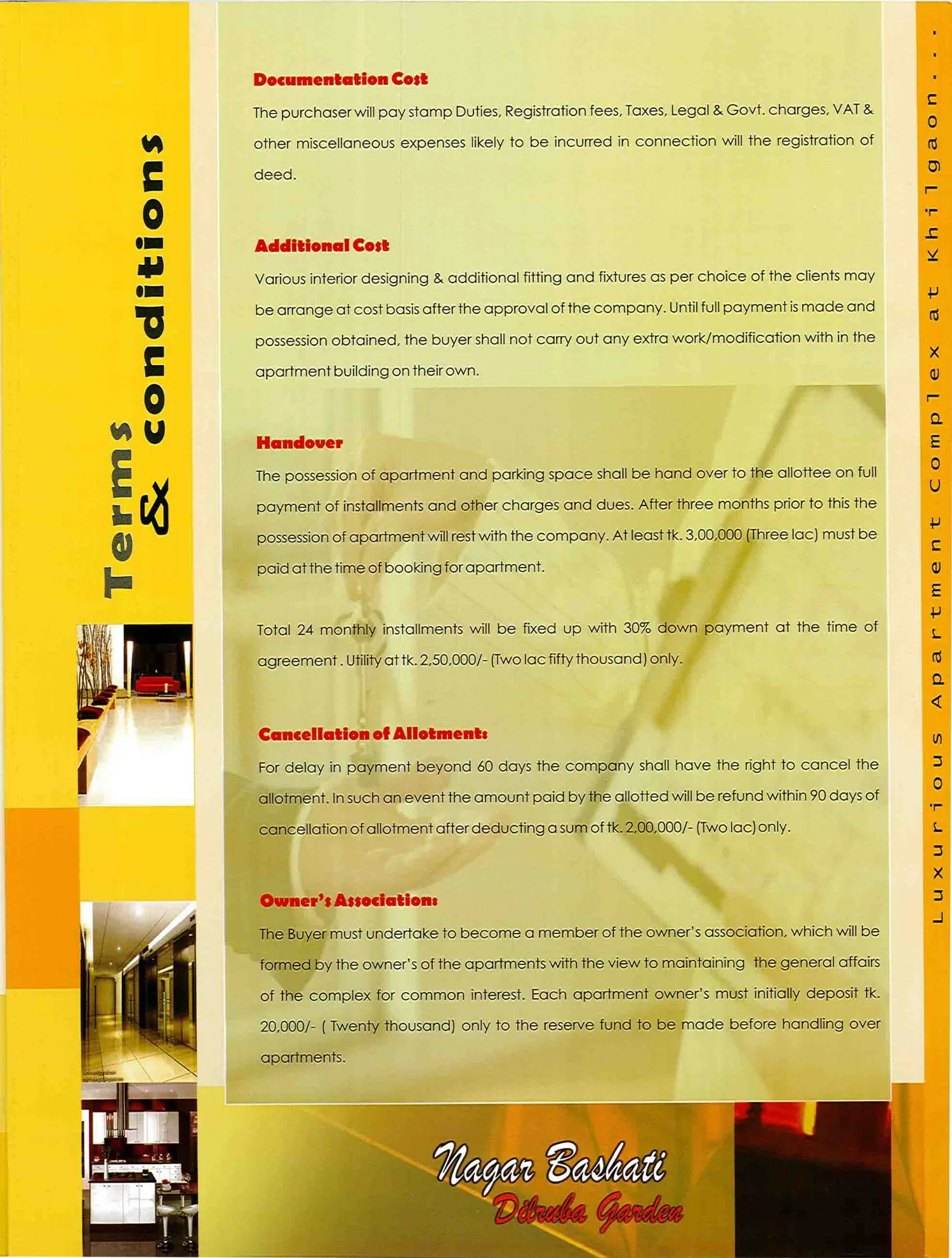 Terms and conditions page two