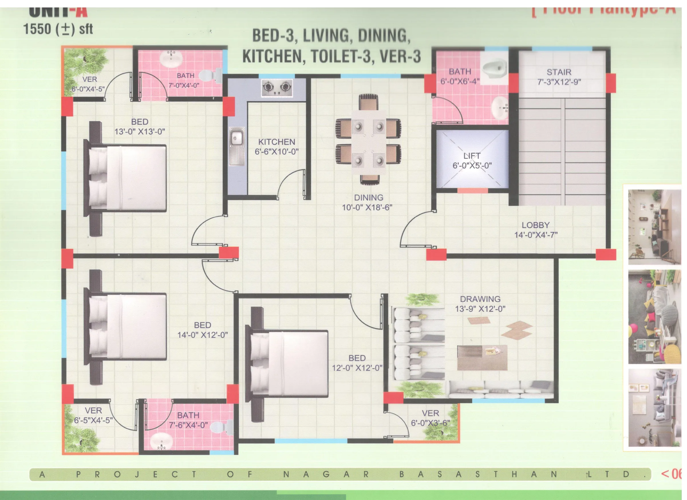 Lake View Unit A floor plan