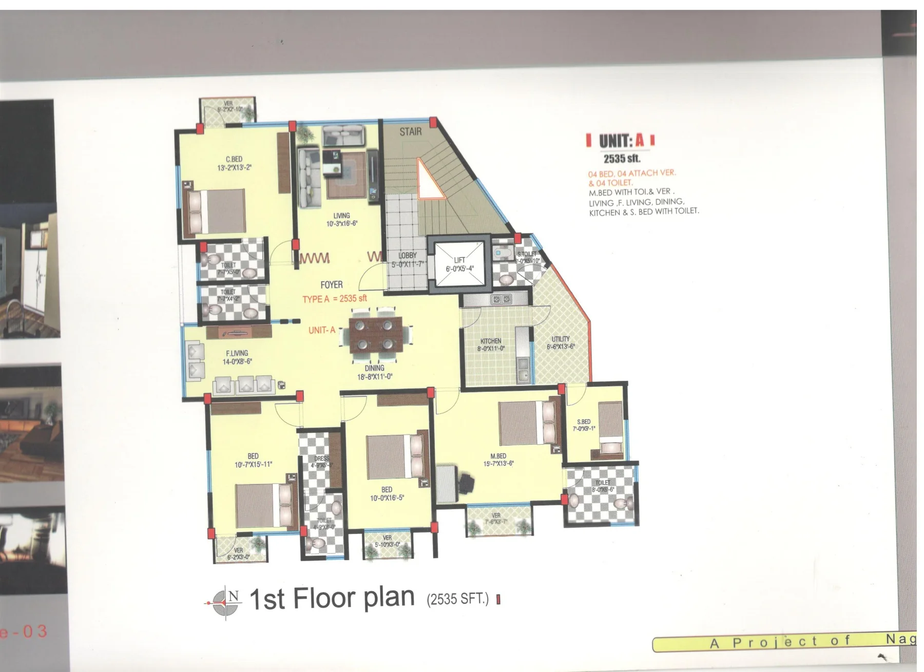 Siraj Villa first-floor apartment plan